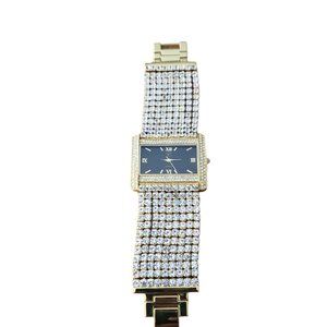 Suzanne Somers Vintage Rhinestone & Gold Tone Watch